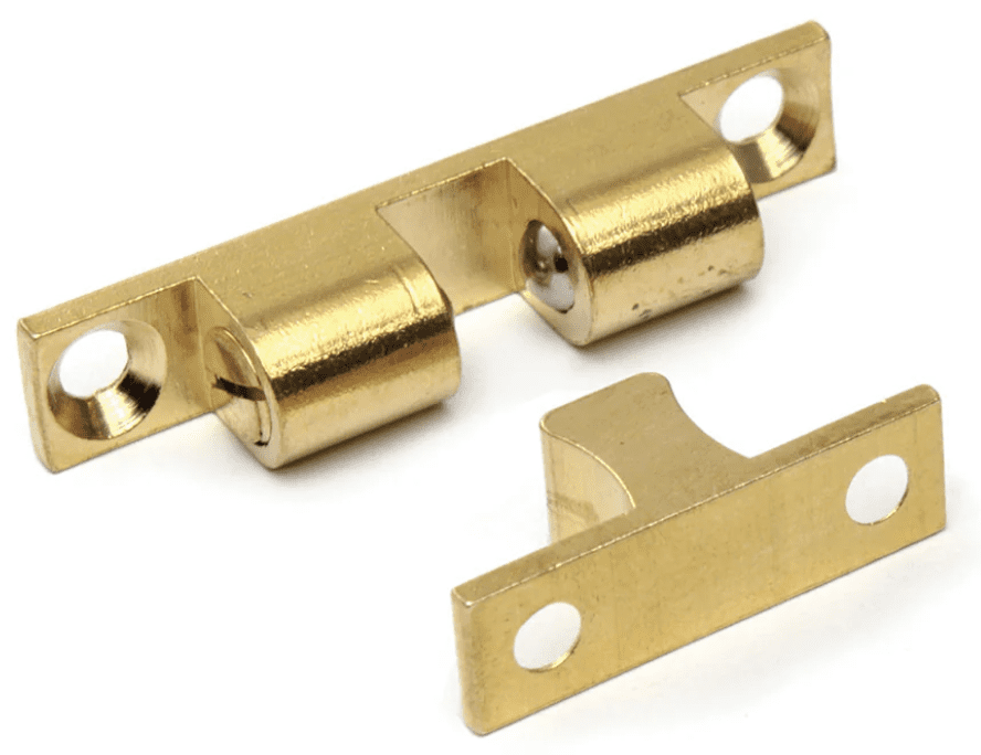 Ball Catch Width Spring Adjustable Double Ball Catch - Solid Brass 2-3/8