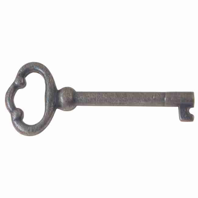 Antique Brass Furniture Key 2-3/8" - Skeleton Key for Cabinet Locks BM-6529AB