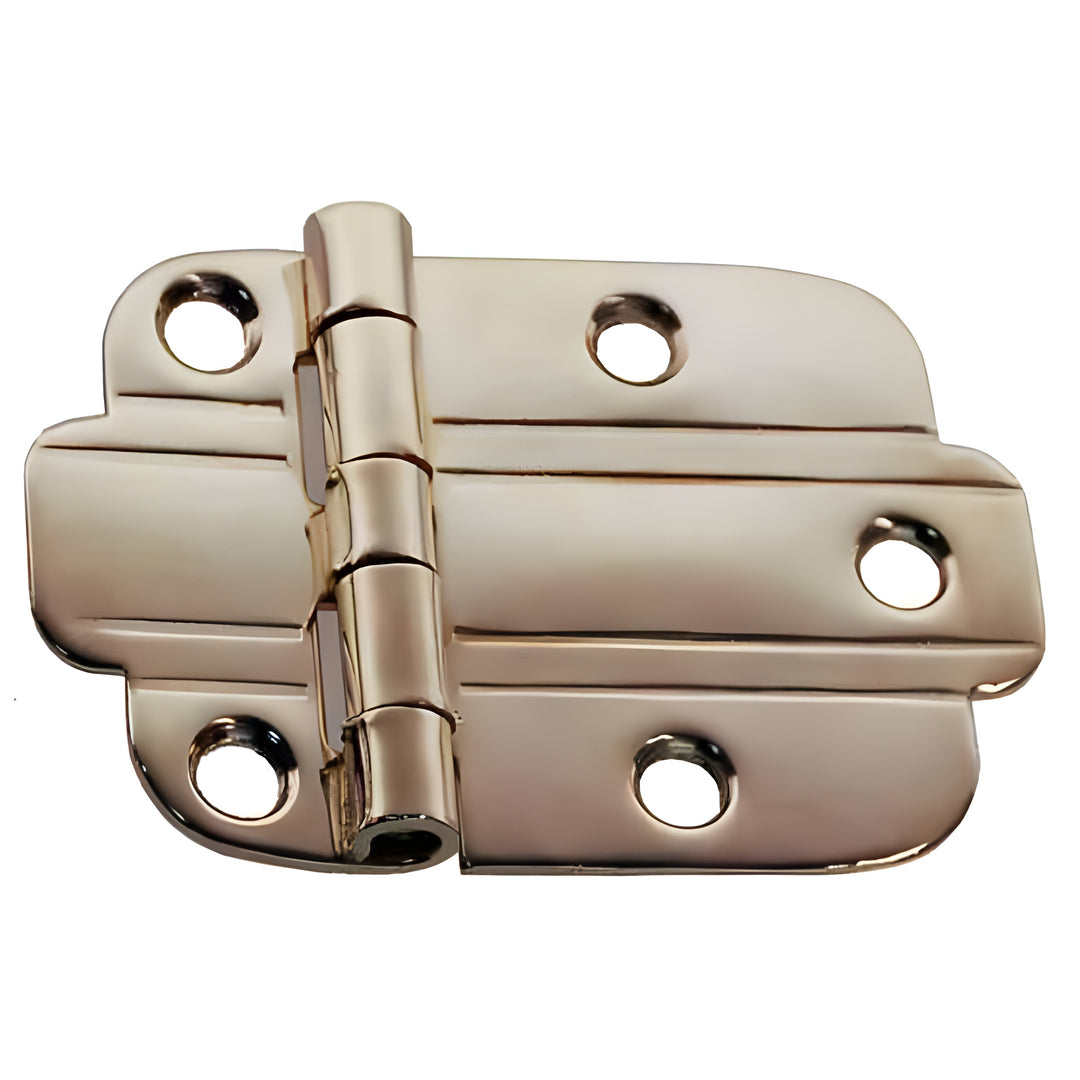 Art Deco Cabinet Hinge – Nickel Plated Brass, Flush Mount, 2-1/4" x 1-1/2" | BM-1580PN