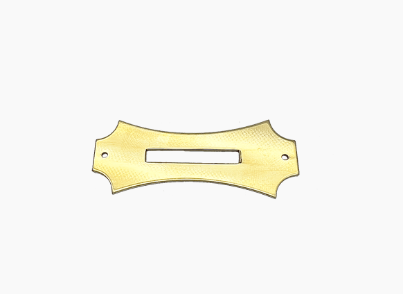 BANK COIN SLOT PLATE POLISHED BRASS ARCH CUT B-9851