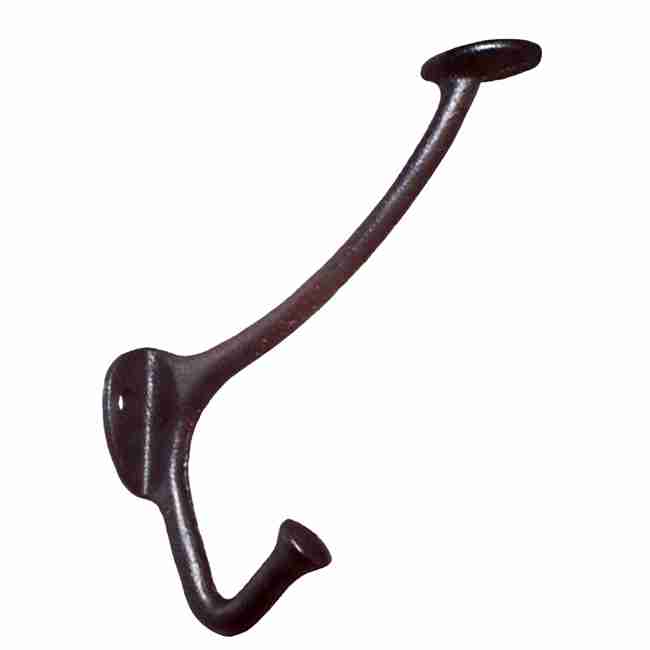 Black Cast Iron Coat Hook - Arts & Crafts Mission Style 4-7/8" BM-9905