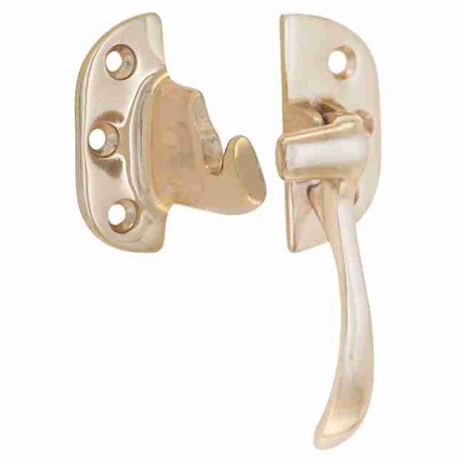 Ice Box Latch Right Hand Polished Brass 4-1/4
