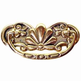 Victorian Drawer Pull - Polished Brass 3" Centers | Cast Brass BM-1105PB
