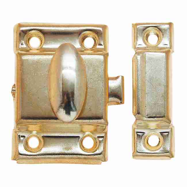 Brass Plated Cabinet Turn Latch – Country & Rustic Furniture, 1-7/8" BM-1617PB