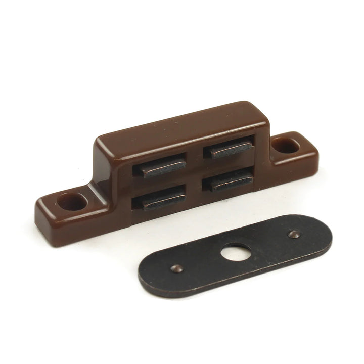Brown Magnetic Catch - 9 LB Pull Thin Profile 3/8" | Cabinet Door Magnet MGP-262B