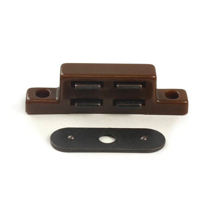 Brown Magnetic Catch - 9 LB Pull Thin Profile 3/8" | Cabinet Door Magnet MGP-262B