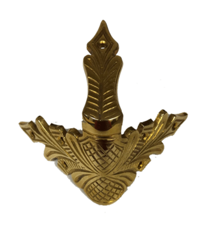 Camel Back Trunk Corner - Cast Brass Angled Design TKC-39