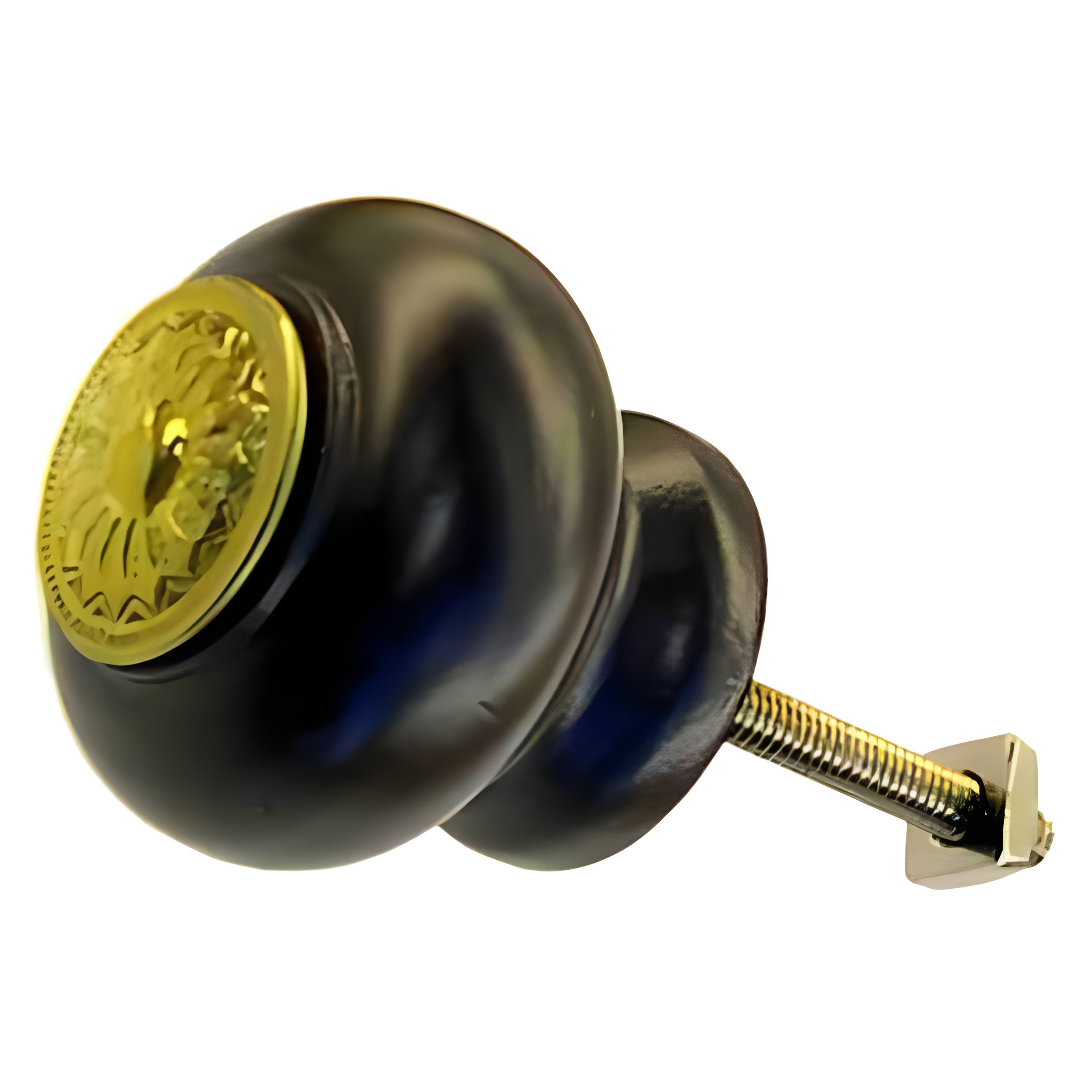 Eastlake Victorian Ebonized Drawer Knob 1-3/8