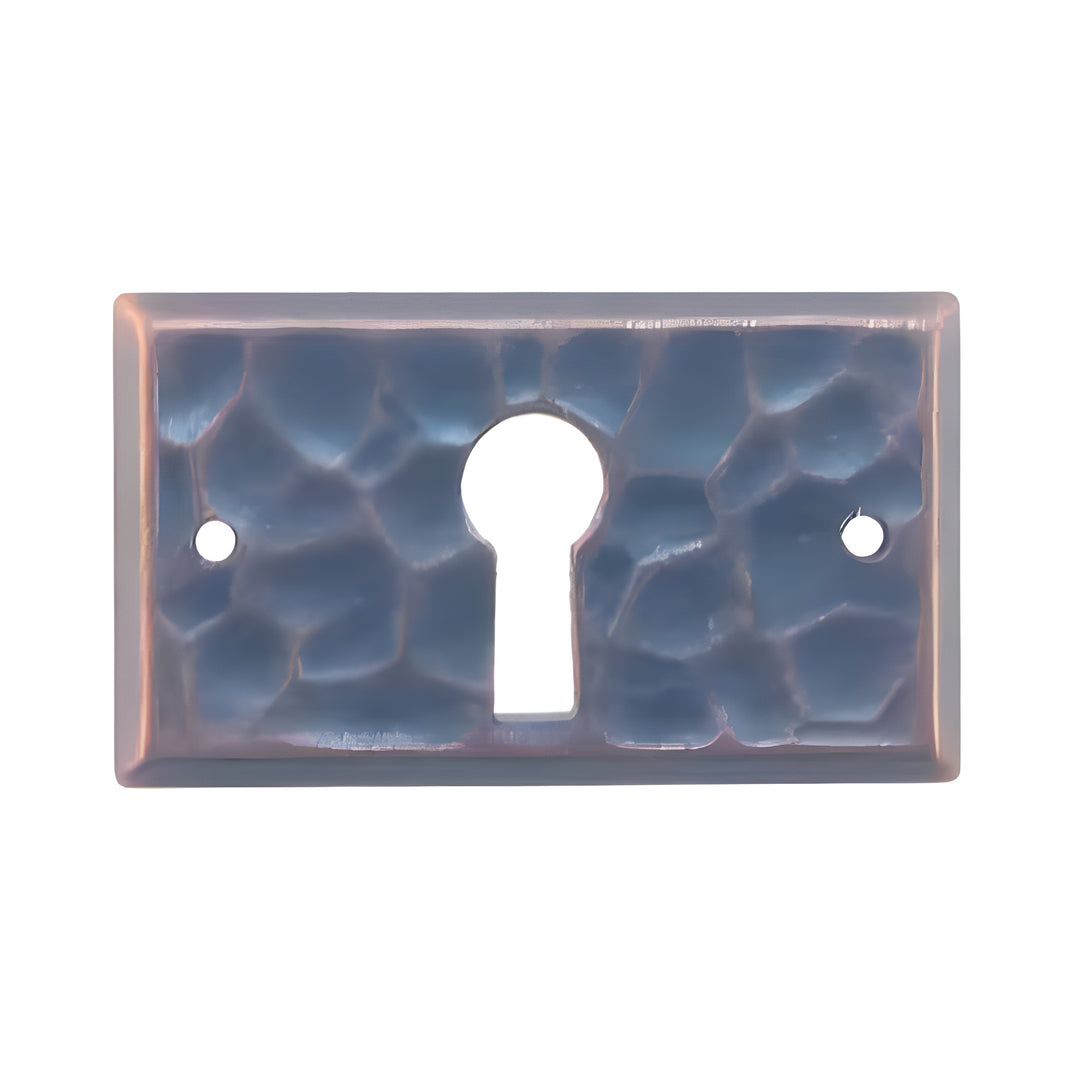 Hammered Mission Style Keyhole Cover, Antique Copper Cast Brass – BM-1023AC