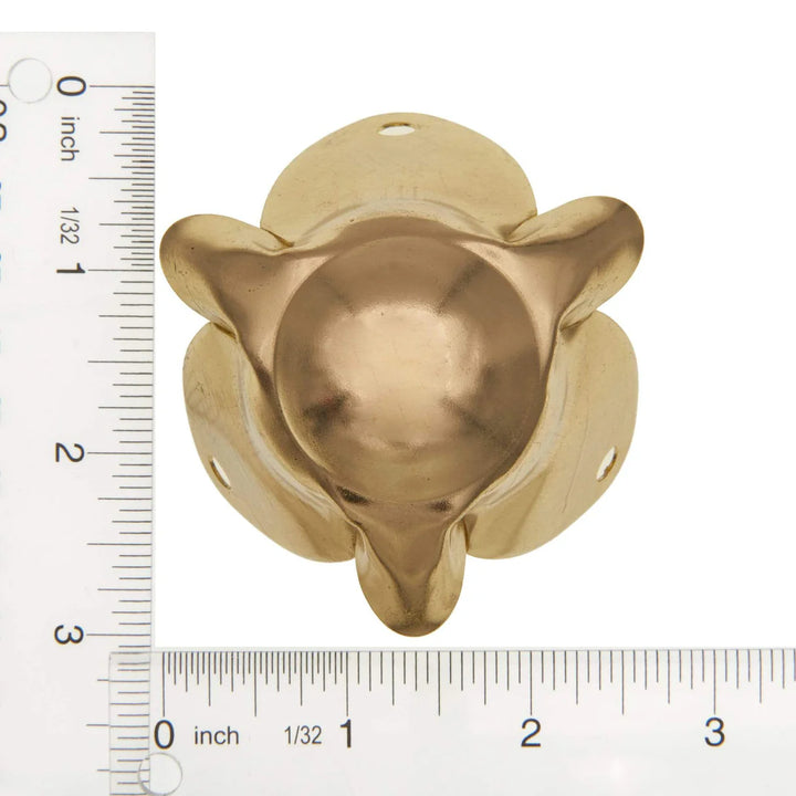 Large Brass Plated Trunk Corner, Ball Design, 1-7/8" – OBL-1160BP