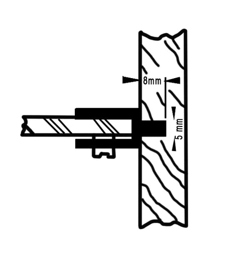 LOCKING NICKEL GLASS SHELF REST X-301521K