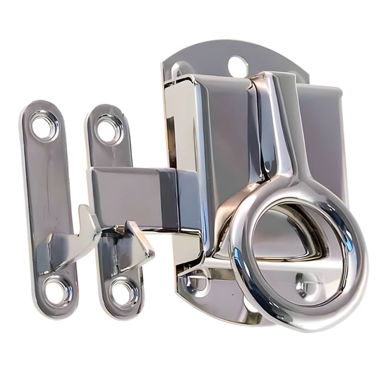 Napanee Style Nickel Ring Pull Latch - Right Hand Hoosier Cabinet ...