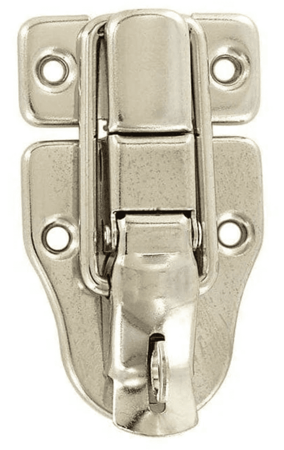 Nickel Plated Trunk Draw Bolt Latch with Padlock Loop, 3" x 1-3/4" – OBL-913NP