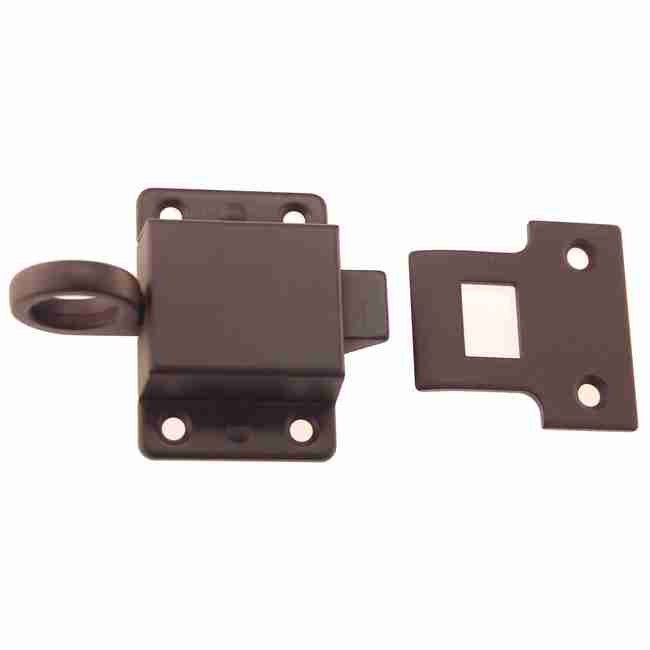 Oil Rubbed Bronze Transom Window Latch - Self-Closing with Universal Strike BM-8806OB