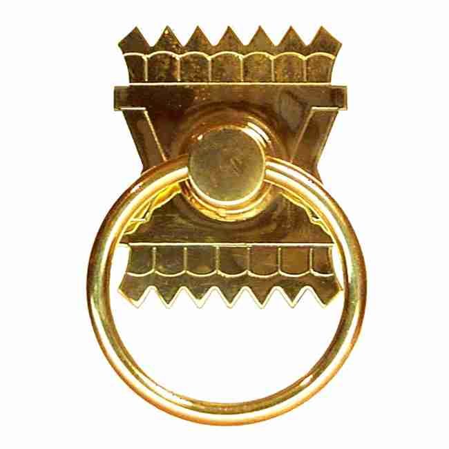 Polished Brass Eastlake Ring Pull