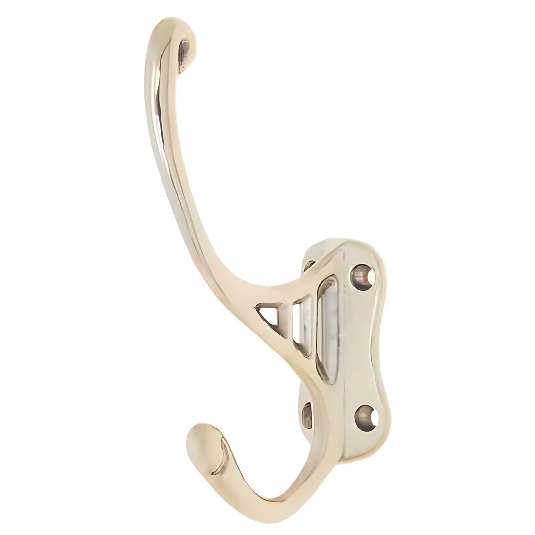 Cast Brass Hall Tree Coat Hook, Polished Brass, 4-1/2" High – BM-1901PB