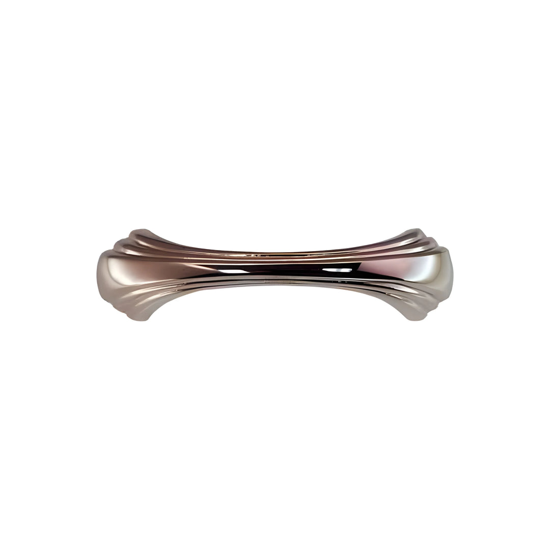 Polished nickel Art Deco pull