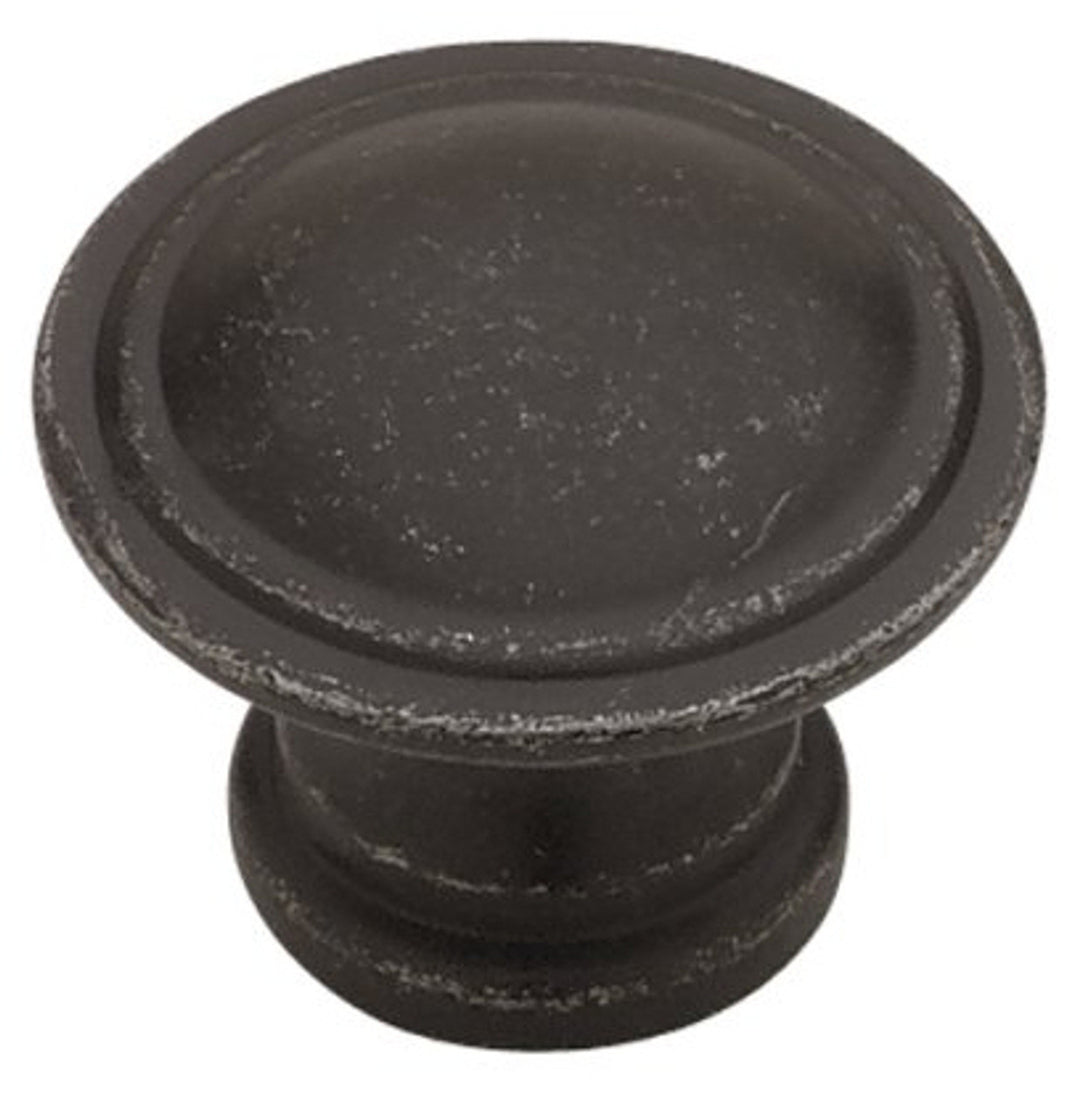 Ridged Wrought Iron Knob - 1-1/8" Diameter | Classic Cabinet & Furniture Hardware DL-0408V