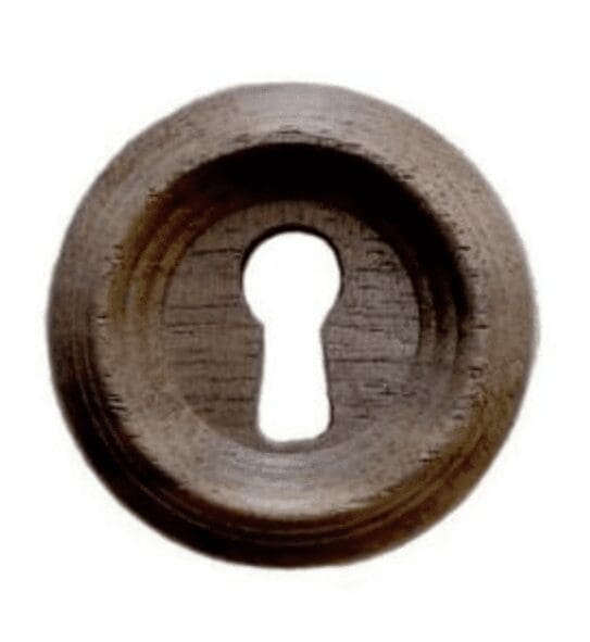 Round Beehive Walnut Keyhole Cover, 1-5/16" Diameter – W2-0100