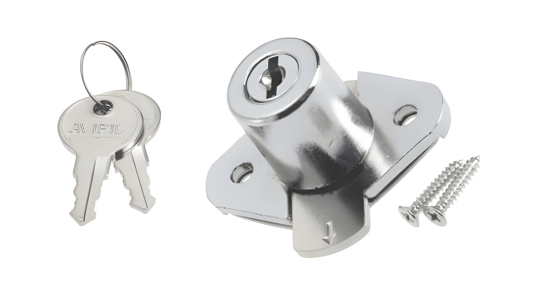 DESK DRAWER LOCK 2 KEYS L-2066K CHROME PLATED – Lyons Hardware Tree