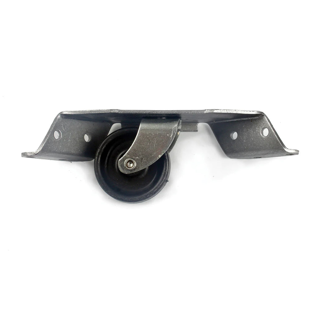 Metal caster wheel with a metal bracket 