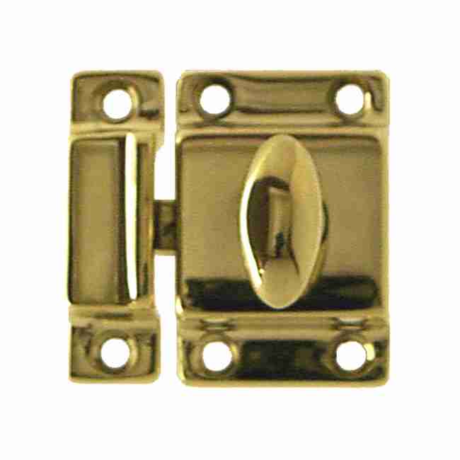 Solid Brass Cupboard Turn Latch, 1-3/4 in. x 1-3/4 in. - BM-1612PB