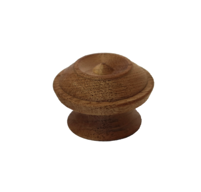 1 1/2" Solid Walnut Turned Knob - Victorian Cabinet Hardware KD-W17