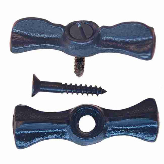 Black Cast Iron Butterfly Turn Button Latch 2