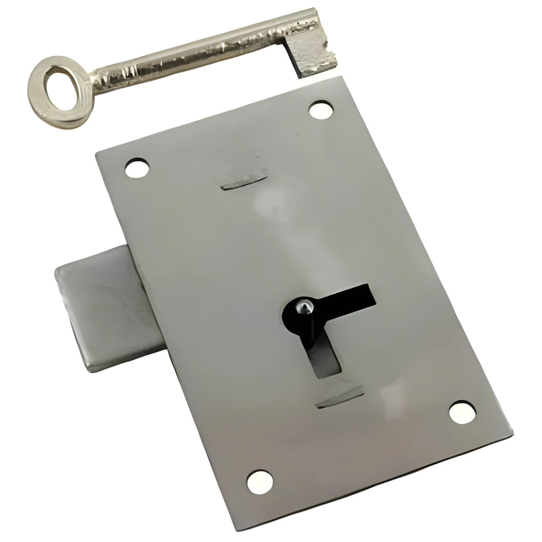 Guard Robe Lock Wardrobe Door Lock - Flush Mount Steel 3-1/2