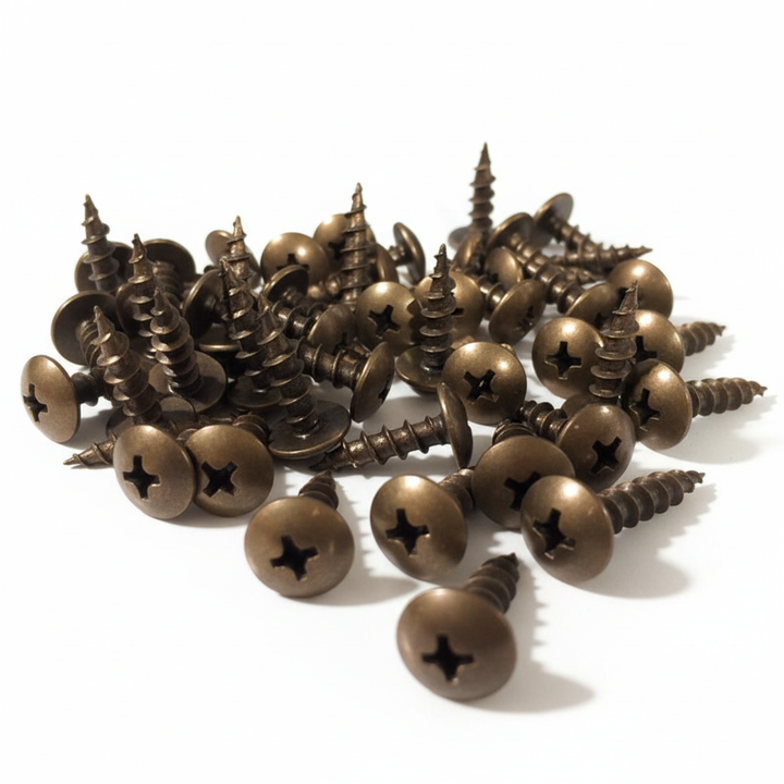 Antique Brass Truss Head Type 17 Self-Drilling Screws, #8 x 5/8", 50-Pack – HRSH-8080