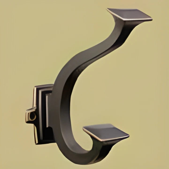 ARTS & CRAFTS COAT HOOK IN ANTIQUE BRONZE OIL RUBBED FINISH P-2155OBHHERSH