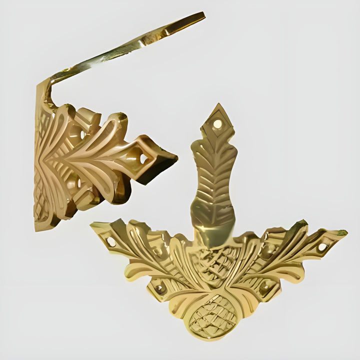 Camel Back Trunk Corner - Cast Brass Angled Design TKC-39