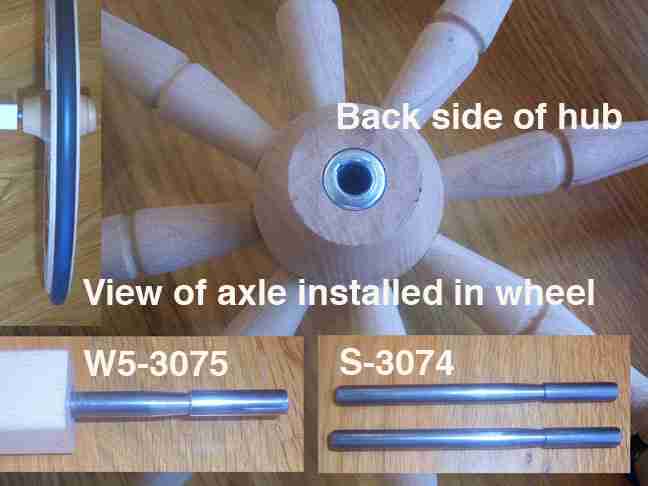 Walnut Tea Cart Wheel AW-189WNUT