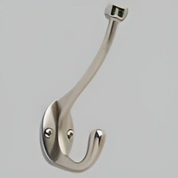 SATIN NICKEL PILL TOP DOUBLE COAT HOOK HERSH-55465S