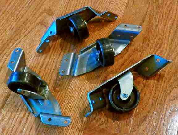 Sofa & Chair Casters Set of 4 – C-1253U | 1-5/8" Black Phenolic Wheels