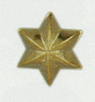 STAR TACKS BRASS PLATED 6 POINT STAR 100 COUNT LE-BS614
