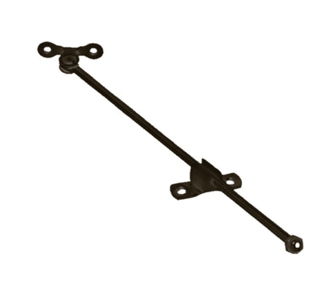 Stop End 8" Bronze Finished Cabinet Door and Drop Lid Support Stay S-214N8L