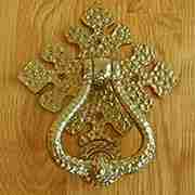ARTS AND CRAFTS DOOR KNOCKER SOLID HAMMERED BRASS TR-B2502P