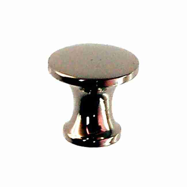 KNOB FOR STACKED BOOKCASE IN NICKEL PLATED BRASS FOR STACKED BOOKCASES 1/2 INCH DIAMETER BM-1222PN
