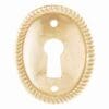 STAMPED BRASS OVAL ROPE EDGED KEYHOLE COVER VERTICAL BM-1211PB