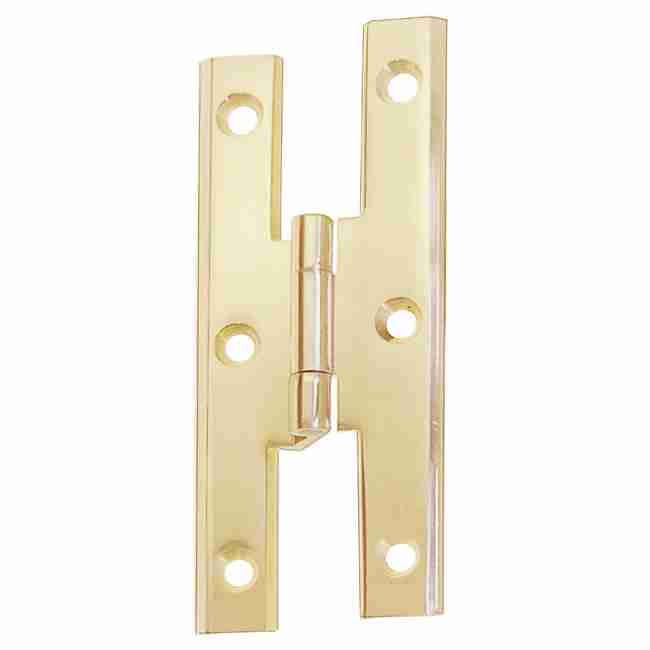 MACHINED SOLID BRASS COLONIAL OFFSET H HINGE 3-1/2 LONG BM-1583PL
