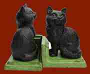 Pair Of Homart Black Kitten Bookends HA-1668-2