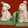 Pair Of Homart White Puppy Dog Bookends HA-1665-6