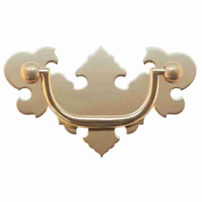 BRASS CHIPPENDALE DRAWER PULL 2-1/2 INCH CENTERS BM-1171PB