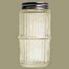 HOOSIER MISSION STYLE RIBBED CLEAR SPICE JAR MSJ-1 CLEAR