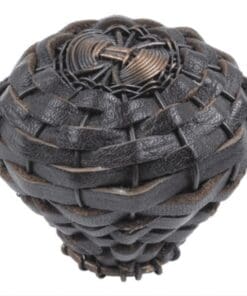 Woven Knobs Metal Wood Leather