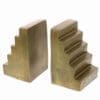 Stair Bookends: Playful Design Meets Functionality in Metallic Brass Finish
